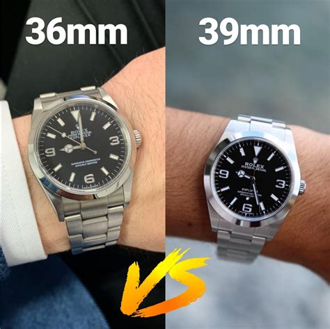 39mm vs 40mm watch|rolex day date vs 36mm.